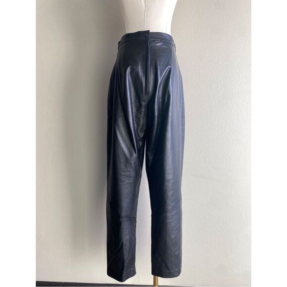 Vintage 90s Danier butter soft leather high rise pants - Picture 5 of 9